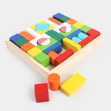 Wooden Building Blocks Set